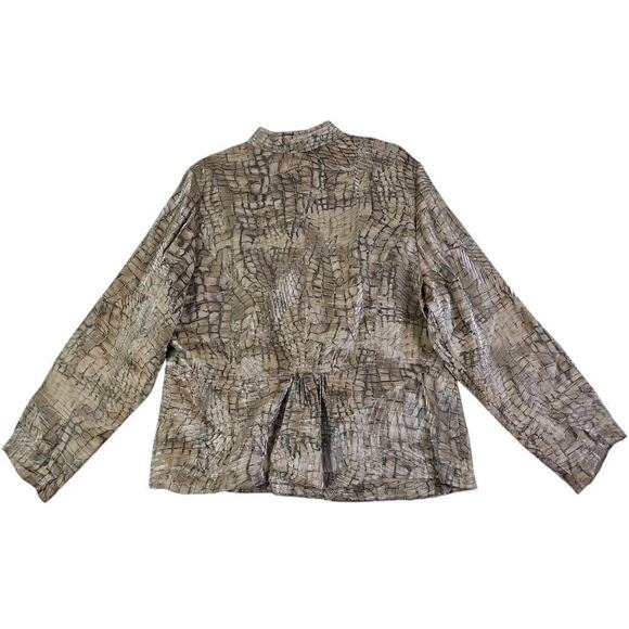 Chico's PYTHON PRINCESS MARCELA PATTERN Shimmer Lightweight JACKET 3(16) NWT$129 - Picture 5 of 16
